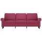 vidaXL 3-Sitzer-Sofa Weinrot 180 cm Samt vidaXL 3-Sitzer-Sofa Weinrot 180 cm Samt