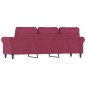 vidaXL 3-Sitzer-Sofa Weinrot 180 cm Samt vidaXL 3-Sitzer-Sofa Weinrot 180 cm Samt