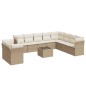 vidaXL 11-tlg. Garten-Sofagarnitur mit Kissen Beige Poly Rattan vidaXL 11-tlg. Garten-Sofagarnitur mit Kissen Beige Poly Rattan