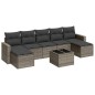 vidaXL 8-tlg. Garten-Sofagarnitur mit Kissen Grau Poly Rattan vidaXL 8-tlg. Garten-Sofagarnitur mit Kissen Grau Poly Rattan