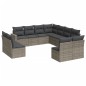 vidaXL 11-tlg. Garten-Sofagarnitur mit Kissen Grau Poly Rattan vidaXL 11-tlg. Garten-Sofagarnitur mit Kissen Grau Poly Rattan