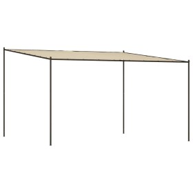 vidaXL Pavillon Beige 4x4 m 180 g/m² Stoff und Stahl