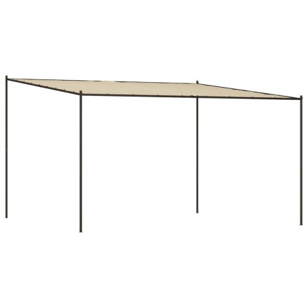vidaXL Pavillon Beige 4x4 m 180 g/m² Stoff und Stahl