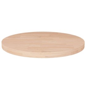 vidaXL Runde Tischplatte Ø50x2,5 cm Unbehandeltes Massivholz Eiche