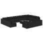 vidaXL 14-tlg. Garten-Lounge-Set mit Kissen Schwarz Poly Rattan vidaXL 14-tlg. Garten-Lounge-Set mit Kissen Schwarz Poly Rattan
