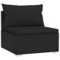 vidaXL 14-tlg. Garten-Lounge-Set mit Kissen Schwarz Poly Rattan vidaXL 14-tlg. Garten-Lounge-Set mit Kissen Schwarz Poly Rattan