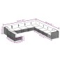 vidaXL 11-tlg. Garten-Lounge-Set mit Kissen Schwarz Poly Rattan vidaXL 11-tlg. Garten-Lounge-Set mit Kissen Schwarz Poly Rattan