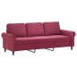 vidaXL 3-Sitzer-Sofa mit Zierkissen Weinrot 180 cm Samt vidaXL 3-Sitzer-Sofa mit Zierkissen Weinrot 180 cm Samt