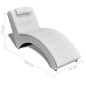 Chaiselongue mit Kissen Weiß Kunstleder Chaiselongue mit Kissen Weiß Kunstleder