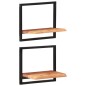 vidaXL Wandregale 2 Stk. 40x24x35 cm Massivholz Akazie und Stahl vidaXL Wandregale 2 Stk. 40x24x35 cm Massivholz Akazie und Stahl
