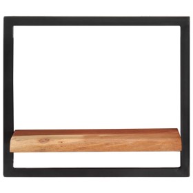 vidaXL Wandregale 2 Stk. 40x24x35 cm Massivholz Akazie und Stahl 