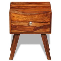 Nachttisch mit 1 Schublade 55 cm Massivholz