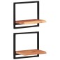 vidaXL Wandregale 2 Stk. 40x24x35 cm Massivholz Akazie und Stahl vidaXL Wandregale 2 Stk. 40x24x35 cm Massivholz Akazie und Stahl