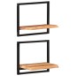 vidaXL Wandregale 2 Stk. 40x24x35 cm Massivholz Akazie und Stahl vidaXL Wandregale 2 Stk. 40x24x35 cm Massivholz Akazie und Stahl
