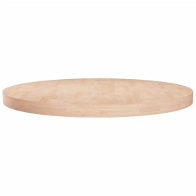 vidaXL Runde Tischplatte Ø80x4 cm Unbehandeltes Massivholz Eiche