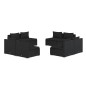 vidaXL 8-tlg. Garten-Lounge-Set mit Kissen Poly Rattan Schwarz vidaXL 8-tlg. Garten-Lounge-Set mit Kissen Poly Rattan Schwarz