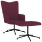 Relaxsessel mit Hocker Lila Stoff Relaxsessel mit Hocker Lila Stoff