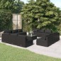 vidaXL 13-tlg. Garten-Lounge-Set mit Kissen Poly Rattan Schwarz vidaXL 13-tlg. Garten-Lounge-Set mit Kissen Poly Rattan Schwarz