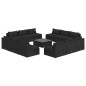 vidaXL 13-tlg. Garten-Lounge-Set mit Kissen Poly Rattan Schwarz vidaXL 13-tlg. Garten-Lounge-Set mit Kissen Poly Rattan Schwarz
