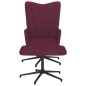 Relaxsessel mit Hocker Lila Stoff Relaxsessel mit Hocker Lila Stoff