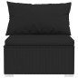 vidaXL 12-tlg. Garten-Lounge-Set mit Kissen Schwarz Poly Rattan vidaXL 12-tlg. Garten-Lounge-Set mit Kissen Schwarz Poly Rattan