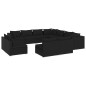 vidaXL 11-tlg. Garten-Lounge-Set mit Kissen Schwarz Poly Rattan vidaXL 11-tlg. Garten-Lounge-Set mit Kissen Schwarz Poly Rattan