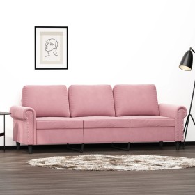 vidaXL 3-Sitzer-Sofa Rosa 180 cm Samt