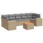 vidaXL 8-tlg. Garten-Sofagarnitur mit Kissen Beige Poly Rattan vidaXL 8-tlg. Garten-Sofagarnitur mit Kissen Beige Poly Rattan