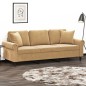 vidaXL 3-Sitzer-Sofa mit Zierkissen Braun 180 cm Samt vidaXL 3-Sitzer-Sofa mit Zierkissen Braun 180 cm Samt