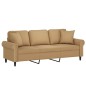 vidaXL 3-Sitzer-Sofa mit Zierkissen Braun 180 cm Samt vidaXL 3-Sitzer-Sofa mit Zierkissen Braun 180 cm Samt