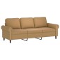 vidaXL 3-Sitzer-Sofa mit Zierkissen Braun 180 cm Samt vidaXL 3-Sitzer-Sofa mit Zierkissen Braun 180 cm Samt