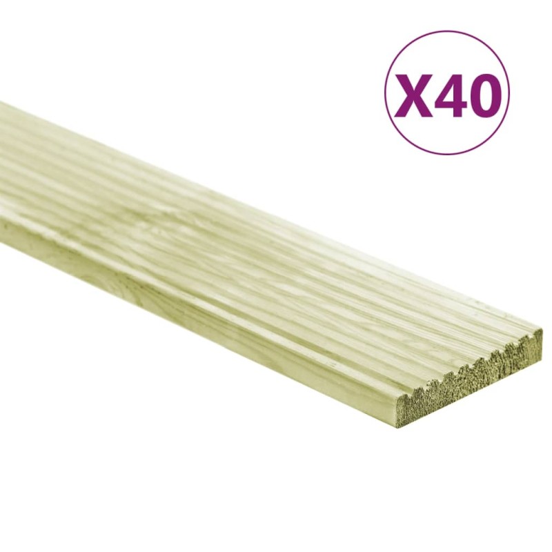 vidaXL Terrassendielen 40 Stk. 5,8 m² 1m Imprägniertes Kiefernholz vidaXL Terrassendielen 40 Stk. 5,8 m² 1m Imprägniertes Kiefernholz