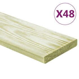 vidaXL Terrassendielen 48 Stk. 5,76 m² 1m Imprägniertes Kiefernholz