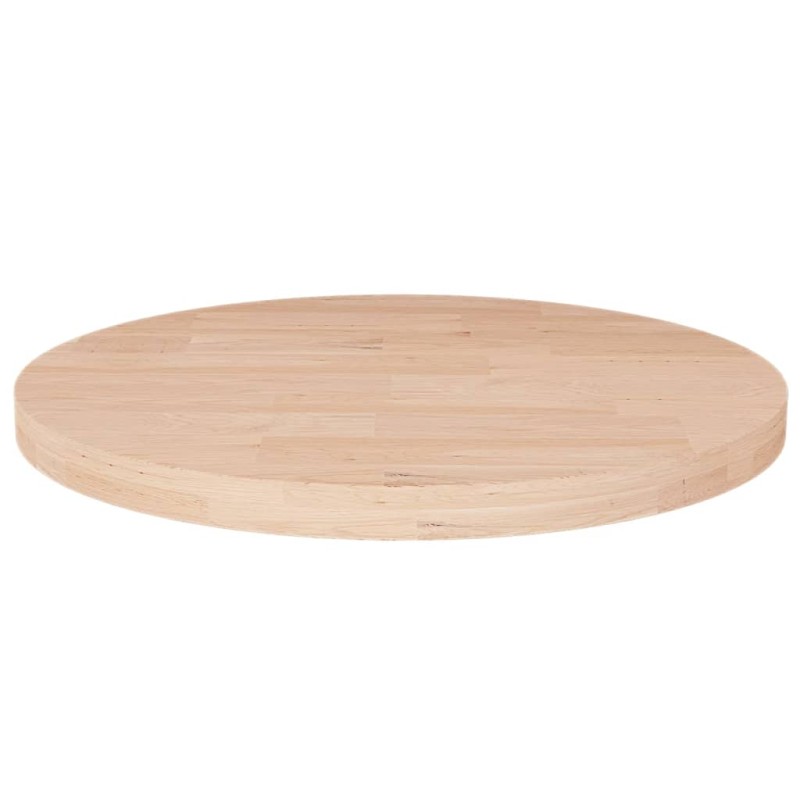vidaXL Runde Tischplatte Ø40x2,5 cm Unbehandeltes Massivholz Eiche vidaXL Runde Tischplatte Ø40x2,5 cm Unbehandeltes Massivholz Eiche