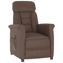Massagesessel Braun Kunstleder