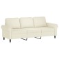 vidaXL 3-Sitzer-Sofa Creme 180 cm Samt vidaXL 3-Sitzer-Sofa Creme 180 cm Samt