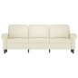 vidaXL 3-Sitzer-Sofa Creme 180 cm Samt vidaXL 3-Sitzer-Sofa Creme 180 cm Samt