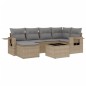 vidaXL 7-tlg. Garten-Sofagarnitur mit Kissen Beige Poly Rattan vidaXL 7-tlg. Garten-Sofagarnitur mit Kissen Beige Poly Rattan