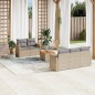 vidaXL 6-tlg. Garten-Sofagarnitur mit Kissen Beige Poly Rattan vidaXL 6-tlg. Garten-Sofagarnitur mit Kissen Beige Poly Rattan