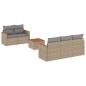 vidaXL 6-tlg. Garten-Sofagarnitur mit Kissen Beige Poly Rattan vidaXL 6-tlg. Garten-Sofagarnitur mit Kissen Beige Poly Rattan