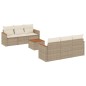 vidaXL 7-tlg. Garten-Sofagarnitur mit Kissen Beige Poly Rattan vidaXL 7-tlg. Garten-Sofagarnitur mit Kissen Beige Poly Rattan