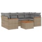 vidaXL 7-tlg. Garten-Sofagarnitur mit Kissen Beige Poly Rattan vidaXL 7-tlg. Garten-Sofagarnitur mit Kissen Beige Poly Rattan
