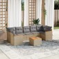 vidaXL 8-tlg. Garten-Sofagarnitur mit Kissen Beige Poly Rattan vidaXL 8-tlg. Garten-Sofagarnitur mit Kissen Beige Poly Rattan