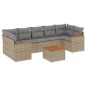 vidaXL 8-tlg. Garten-Sofagarnitur mit Kissen Beige Poly Rattan vidaXL 8-tlg. Garten-Sofagarnitur mit Kissen Beige Poly Rattan