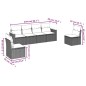vidaXL 6-tlg. Garten-Sofagarnitur mit Kissen Beige Poly Rattan vidaXL 6-tlg. Garten-Sofagarnitur mit Kissen Beige Poly Rattan
