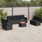 vidaXL 9-tlg. Garten-Sofagarnitur mit Kissen Schwarz Poly Rattan vidaXL 9-tlg. Garten-Sofagarnitur mit Kissen Schwarz Poly Rattan