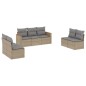 vidaXL 7-tlg. Garten-Sofagarnitur mit Kissen Beige Poly Rattan vidaXL 7-tlg. Garten-Sofagarnitur mit Kissen Beige Poly Rattan