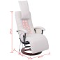 Shiatsu-Massagesessel Weiß Kunstleder Shiatsu-Massagesessel Weiß Kunstleder