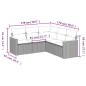 vidaXL 5-tlg. Garten-Sofagarnitur mit Kissen Schwarz Poly Rattan vidaXL 5-tlg. Garten-Sofagarnitur mit Kissen Schwarz Poly Rattan