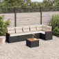 vidaXL 7-tlg. Garten-Sofagarnitur mit Kissen Schwarz Poly Rattan vidaXL 7-tlg. Garten-Sofagarnitur mit Kissen Schwarz Poly Rattan